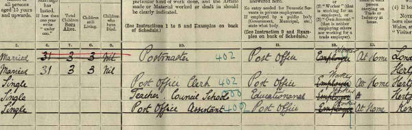 1911 UK census record (cropped)