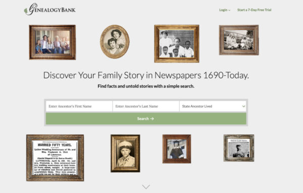 GenealogyBank newspaper archive